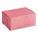 A pink Southern Champion bakery box with a lid.