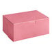 A pink Southern Champion bakery box with a lid.