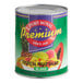 A case of Port Royal tropical fruit salad cans on a table.