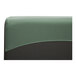 A QA Group Evergreen Wave single back booth with green and black leather.