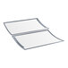 Two rectangular glass lids with a silver border.