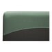 A QA Group green and black leather booth with green trim.