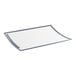 An Avantco glass top lid with a gray border.