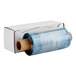 A roll of Anchor Packaging blue plastic wrap.