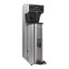 A silver stainless steel Fetco Extractor Plus single tea brewer on a counter.