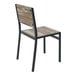 A BFM Seating Chester wood chair with a black frame.