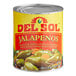 A #10 can of Del Sol whole jalapenos in escabeche.
