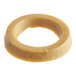 A white wax ring with a hole in the middle.