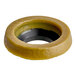 A circular Eastman wax gasket with a black center and yellow outer.