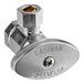 A close-up of a silver Eastman SpeedFlex angle stop valve with round metal ends.