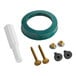 An American Standard green and white tank-to-bowl coupling kit with a green rubber ring, plastic ring, screws, and nuts.