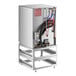 A Noble Warewashing undercounter dishwasher with pipes and hoses.