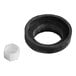 A black rubber ring and white plastic nut for an American Standard tank-to-bowl coupling kit.