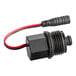 The black and red electrical connector with a red wire for an American Standard Solenoid Valve.