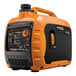 A black and orange Generac portable inverter generator.