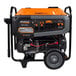 A close up of a Generac portable power generator with wheels.