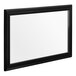 A black glass door with a black frame.
