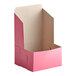 A pink box with a white lid.