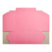 A pink rectangular box with a white cut-out lid.