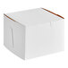 A white Southern Champion cake box with brown trim.