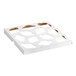 A white cardboard Southern Champion cupcake insert with holes for 12 mini cupcakes.