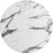 A white marble Lancaster Table & Seating round table top.