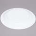 A white Thunder Group Nustone melamine plate with a narrow rim.