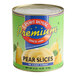 A #10 can of Port Royal sliced pears in light syrup with a white label.