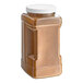 A brown plastic container of Badia Cinnamon Powder with a white lid.