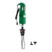A heavy-duty green immersion blender with a 10-inch whisk attachment and variable speed control.
