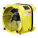 An AlorAir yellow axial air mover with black fan blades.