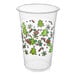 A Choice PET plastic cup with holiday designs on it.