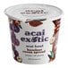 An 8 oz white container of Acai Exotic Hazelnut Cocoa Spread with a white lid.