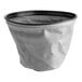 A Lavex cloth filter for a wet/dry vacuum with a fabric basket and black handle.