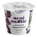 An 8 oz white container of Acai Exotic Almond Butter with purple and green text.