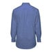 A back view of a Edwards men's French blue long sleeve oxford dress shirt with a button-up design.