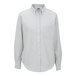 A women's light gray Edwards oxford dress shirt with long sleeves.