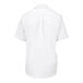 A back view of a white Edwards short sleeve oxford dress shirt with a collar.