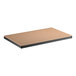 A rectangular particleboard shelf with black edges designed for heavy-duty boltless shelving units.