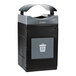 A grey Commercial Zone Avante multi-stream trash bin with a canopy top.