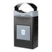 A gray Commercial Zone Avante rectangular trash can with a canopy lid.