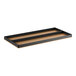 A set of black heavy-duty beam particleboard shelves designed for 24" x 48" 5-shelf boltless shelving units.