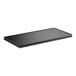A set of four black rectangular laminate shelves designed for 24" x 48" boltless shelving units.