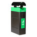 A black and green Commercial Zone compost bin with a green canopy top.