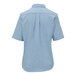 A back view of a light blue Edwards oxford dress shirt with short sleeves.