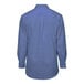 A back view of a French blue Edwards men's long sleeve oxford dress shirt with a button-up front.