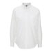 A close up of a white Edwards women's long sleeve button down dress shirt.