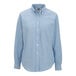 A blue long sleeved Edwards oxford dress shirt for women.