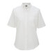 A white Edwards women's short sleeve oxford dress shirt with a pocket.