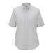 A close-up of a light gray Edwards women's short sleeve dress shirt.